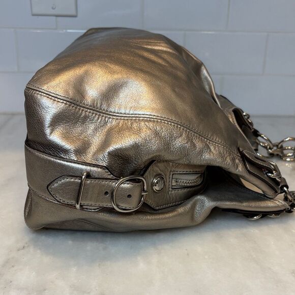 Coach Purse Handbag Leather Maggie Mia  Metallic Soft Hobo Shoulder Bag - HTF - Picture 8 of 16
